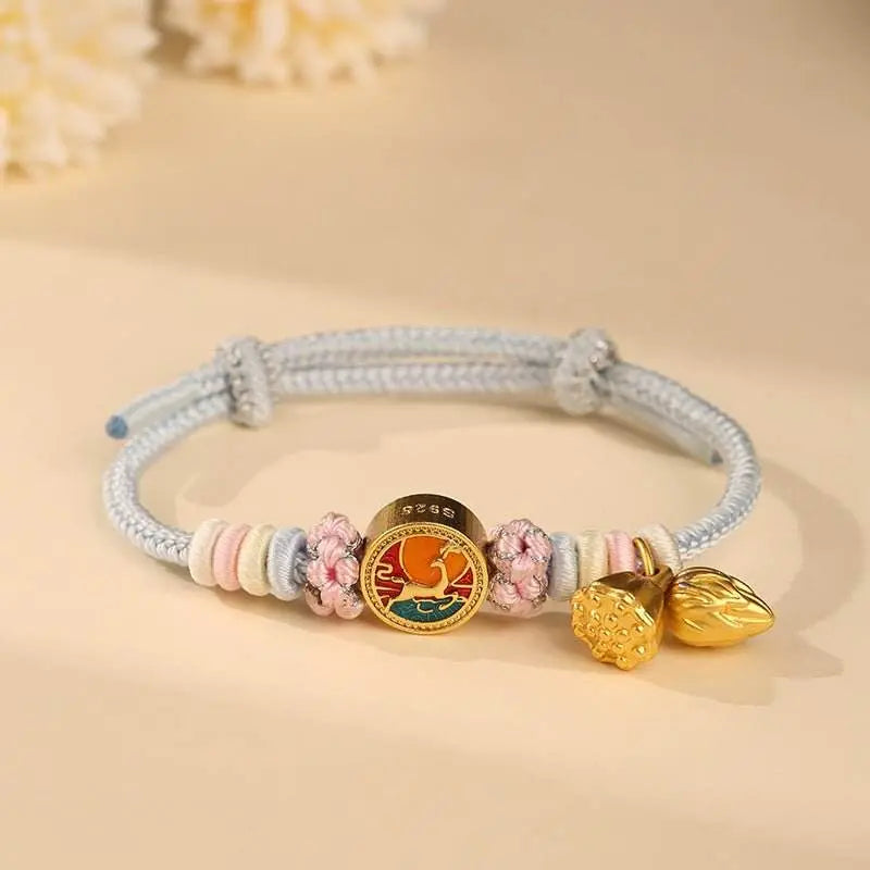 DIY Peach - blossom Knot Hand Rope Semi - finished Product, Ethnic - style Fashion Jewelry for Women - STAR8S
