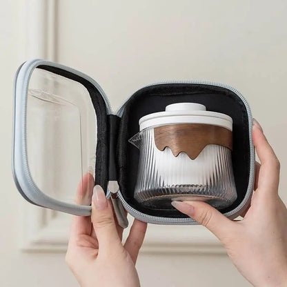 Dehua Ceramic Glass Kuaike Cup Portable Tea Set for Outdoor Events - STAR8S