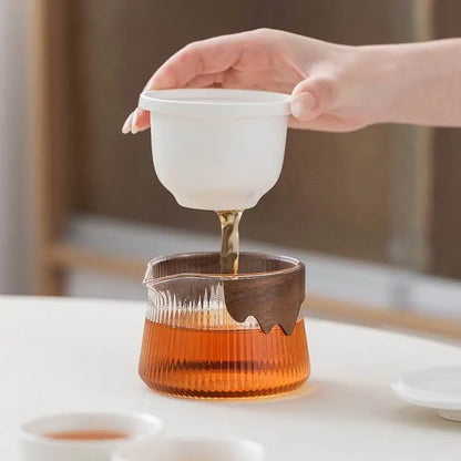 Dehua Ceramic Glass Kuaike Cup Portable Tea Set for Outdoor Events - STAR8S