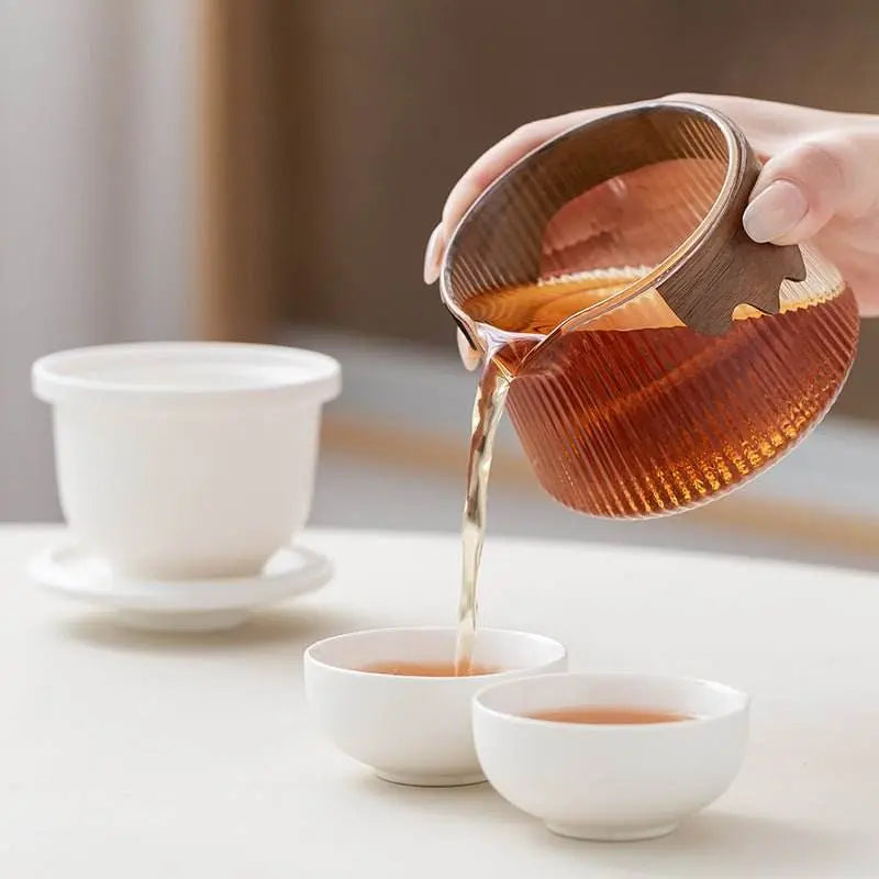 Dehua Ceramic Glass Kuaike Cup Portable Tea Set for Outdoor Events - STAR8S