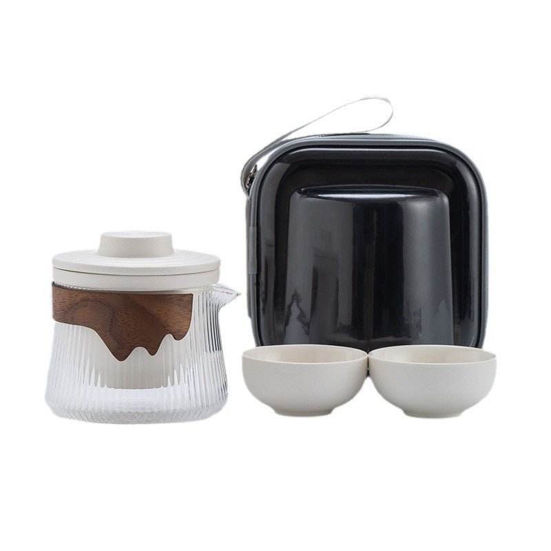 dehua ceramic glass kuaike cup portable tea set for outdoor events - star8s