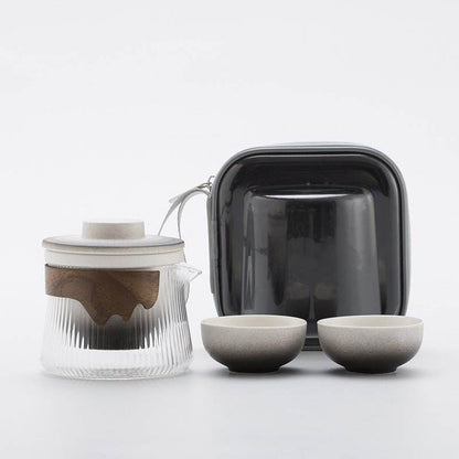 Dehua Ceramic Glass Kuaike Cup Portable Tea Set for Outdoor Events - STAR8S