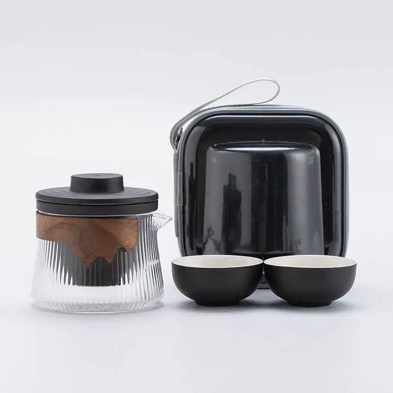 dehua ceramic glass kuaike cup portable tea set for outdoor events - star8s