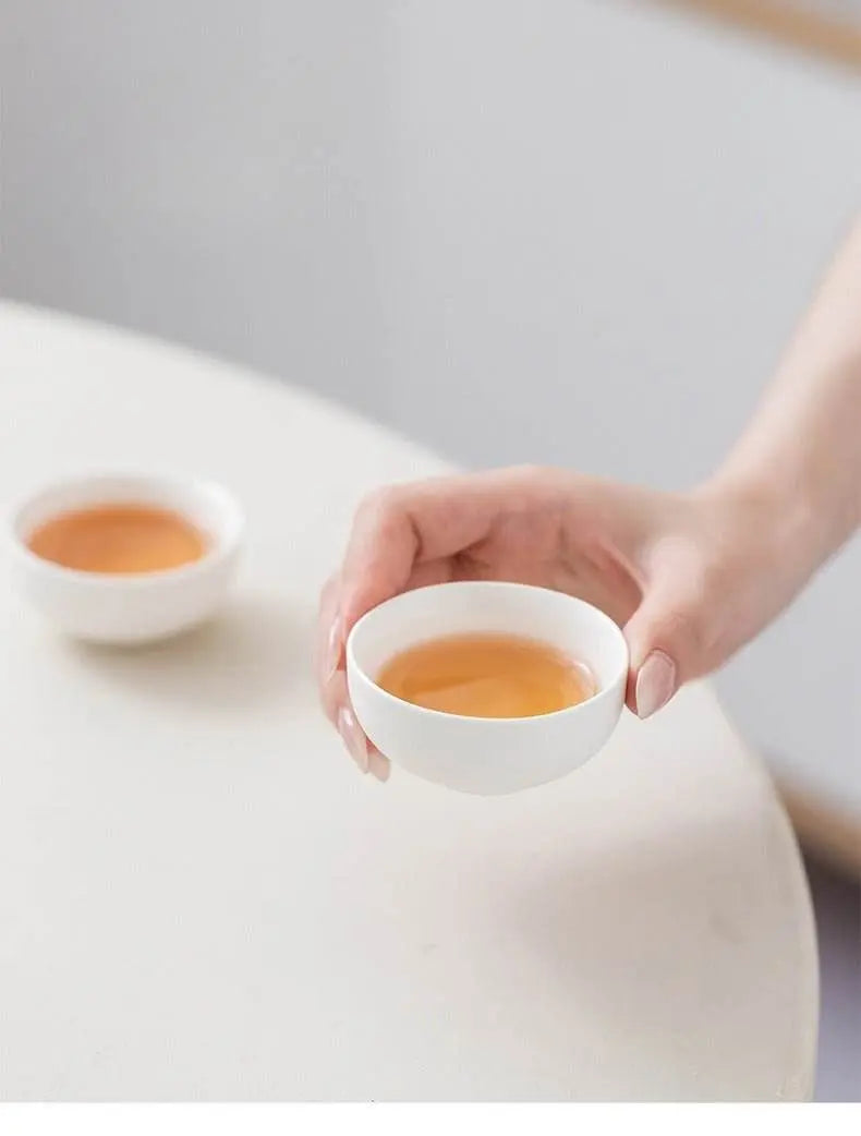 Dehua Ceramic Glass Kuaike Cup Portable Tea Set for Outdoor Events - STAR8S