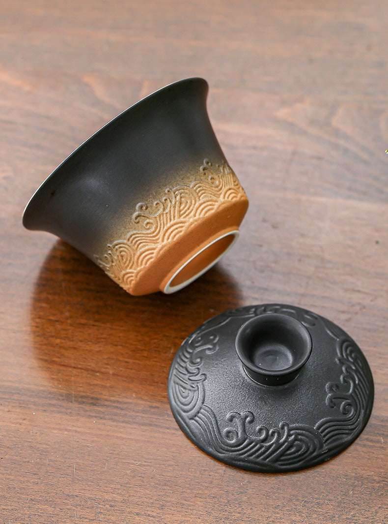 dehua ceramic travel tea set portable kuaike cup for tea enjoyment - star8s