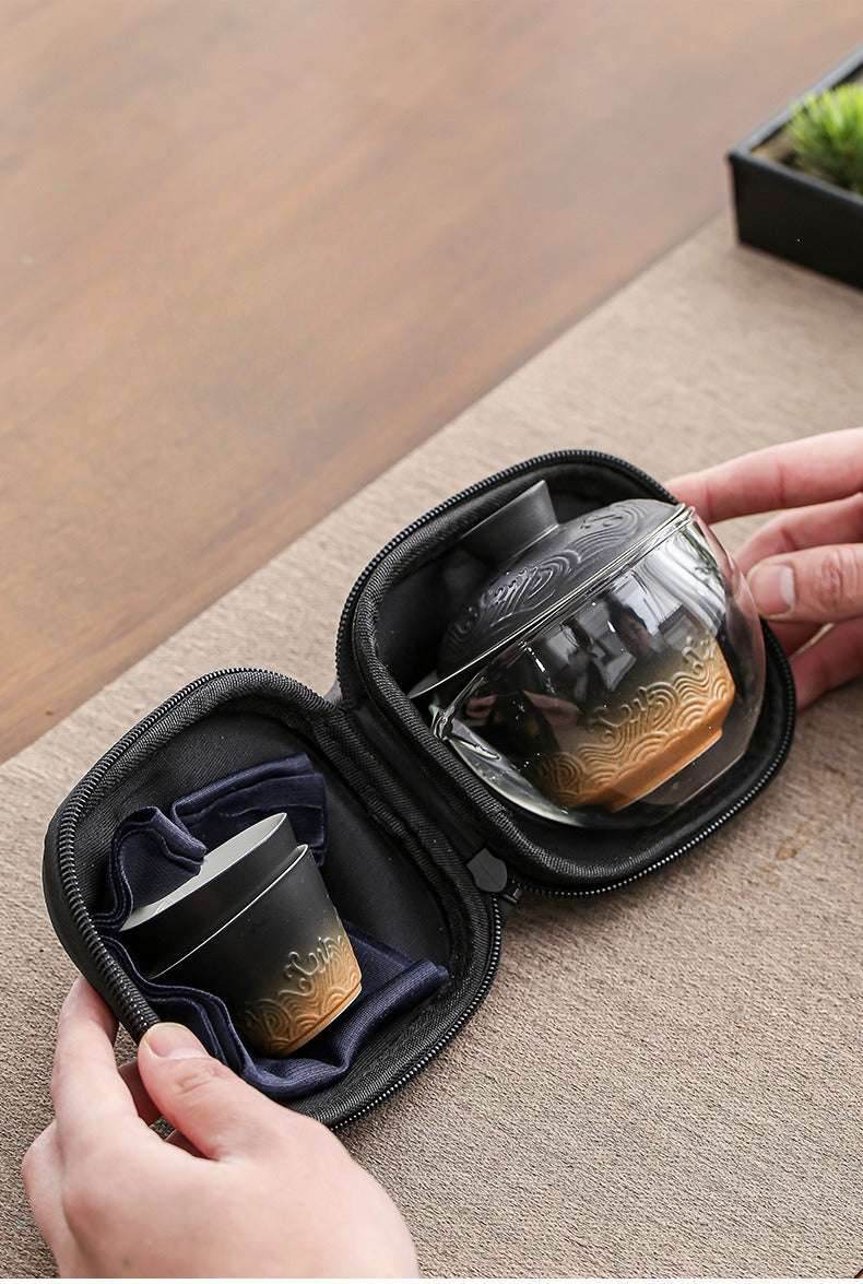 dehua ceramic travel tea set portable kuaike cup for tea enjoyment - star8s