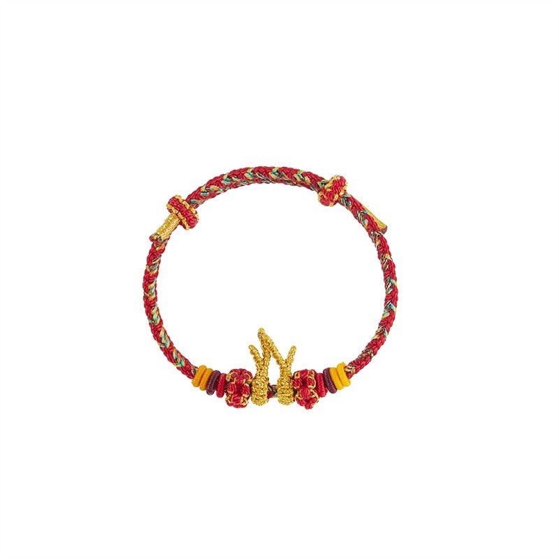Dragon Year Red String Bracelet - Dragon Charm Red Bracelet for Women – Perfect Lunar New Year Gift, Adjustable & Handmade - STAR8S