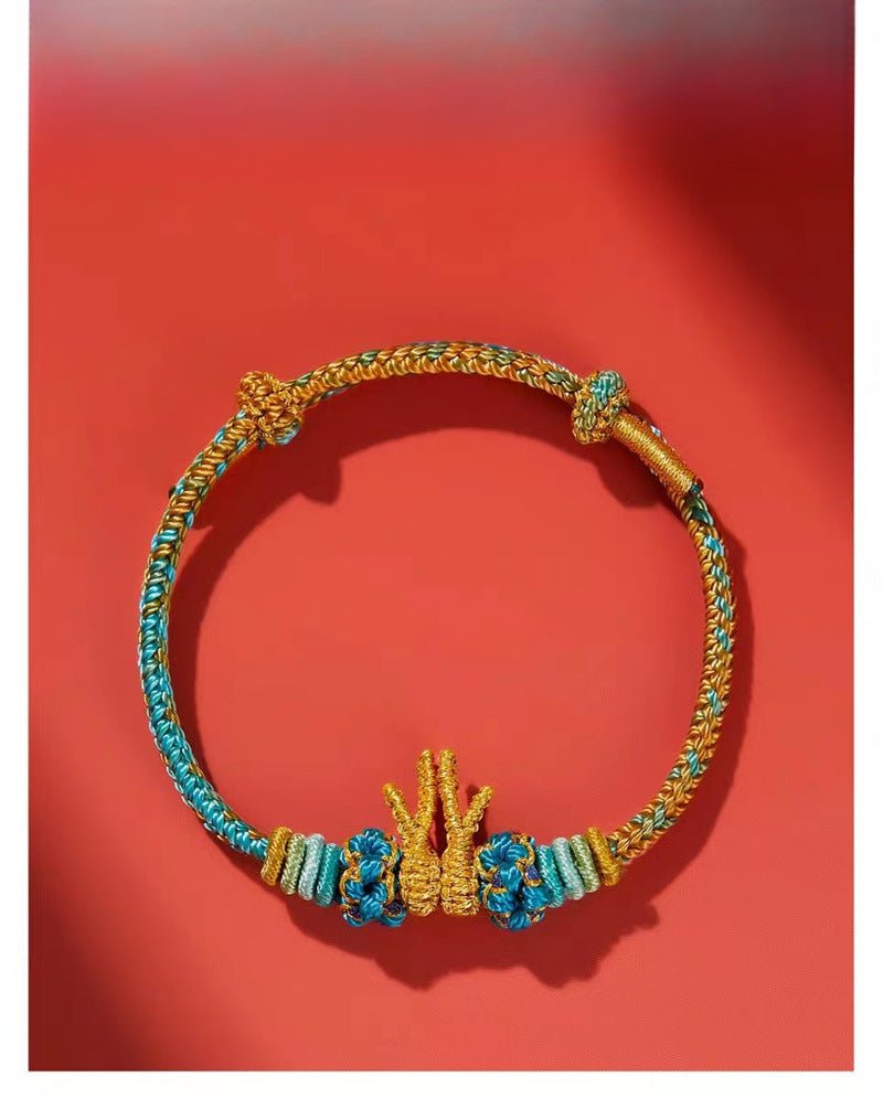 Dragon Year Red String Bracelet - Dragon Charm Red Bracelet for Women – Perfect Lunar New Year Gift, Adjustable & Handmade - STAR8S