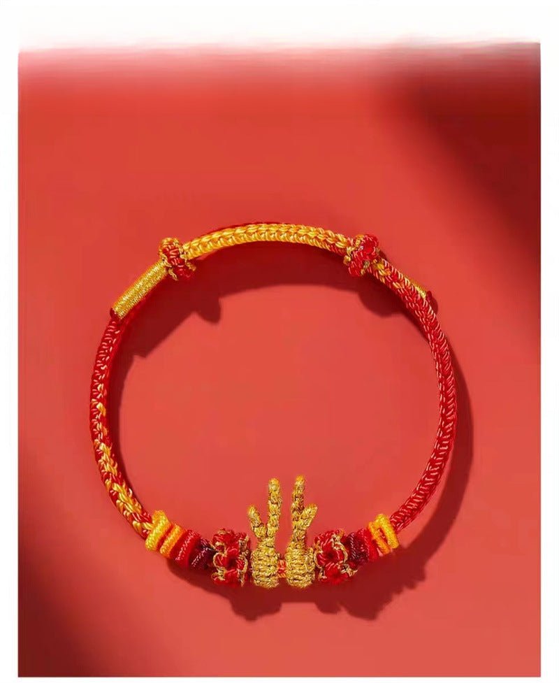Dragon Year Red String Bracelet - Dragon Charm Red Bracelet for Women – Perfect Lunar New Year Gift, Adjustable & Handmade - STAR8S