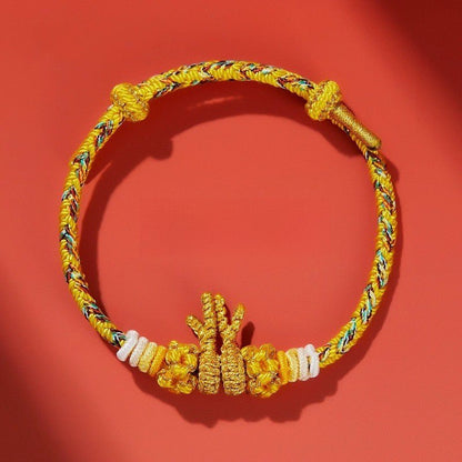 Dragon Year Red String Bracelet - Dragon Charm Red Bracelet for Women – Perfect Lunar New Year Gift, Adjustable & Handmade - STAR8S