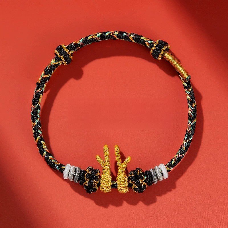 Dragon Year Red String Bracelet - Dragon Charm Red Bracelet for Women – Perfect Lunar New Year Gift, Adjustable & Handmade - STAR8S