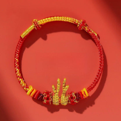 Dragon Year Red String Bracelet - Dragon Charm Red Bracelet for Women – Perfect Lunar New Year Gift, Adjustable & Handmade - STAR8S