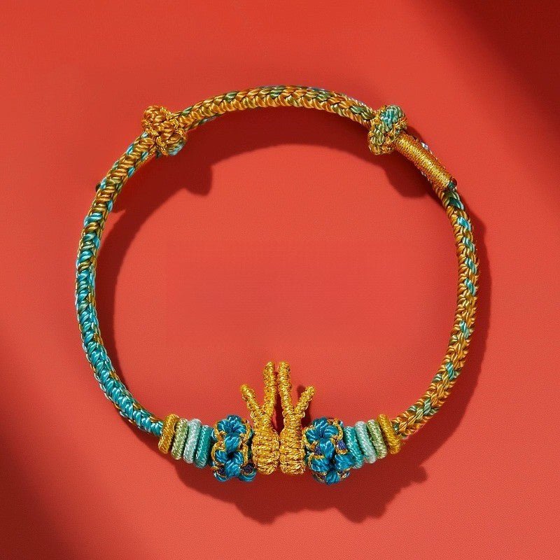 Dragon Year Red String Bracelet - Dragon Charm Red Bracelet for Women – Perfect Lunar New Year Gift, Adjustable & Handmade - STAR8S