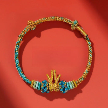 Dragon Year Red String Bracelet - Dragon Charm Red Bracelet for Women – Perfect Lunar New Year Gift, Adjustable & Handmade - STAR8S