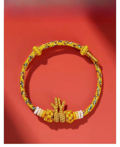 Dragon Year Red String Bracelet - Dragon Charm Red Bracelet for Women – Perfect Lunar New Year Gift, Adjustable & Handmade - STAR8S