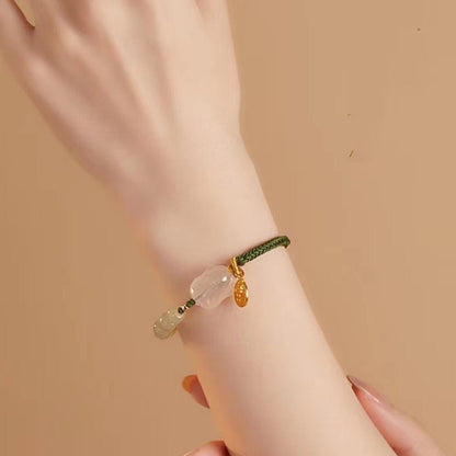 Elegant Rabbit Bracelet: Hetian Jade Animal Year Gift | STAR8S