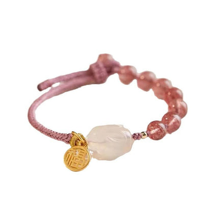 Elegant Rabbit Bracelet: Hetian Jade Animal Year Gift | STAR8S