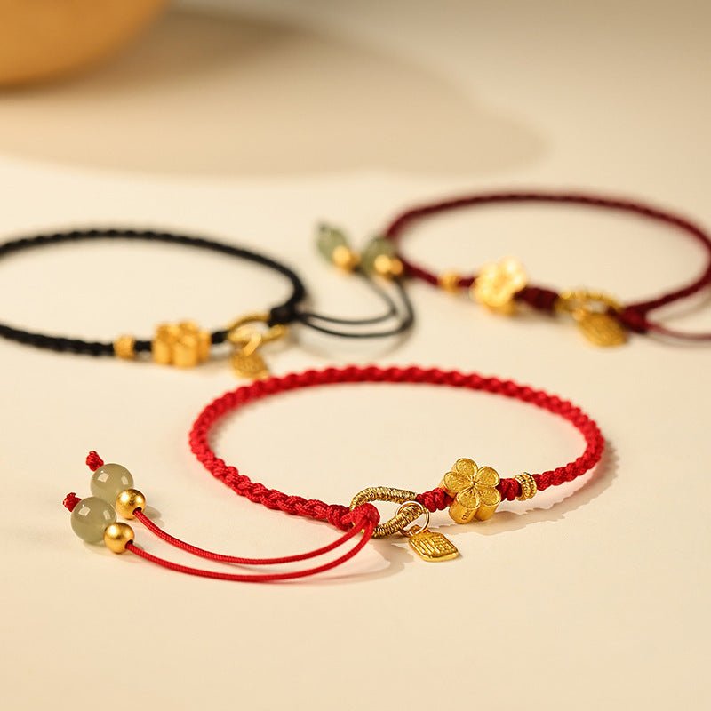 Elegant Real Jade Bangle Bracelet: Peach Blossom Niche Accessory | STAR8S