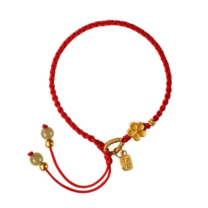 Elegant Real Jade Bangle Bracelet: Peach Blossom Niche Accessory | STAR8S