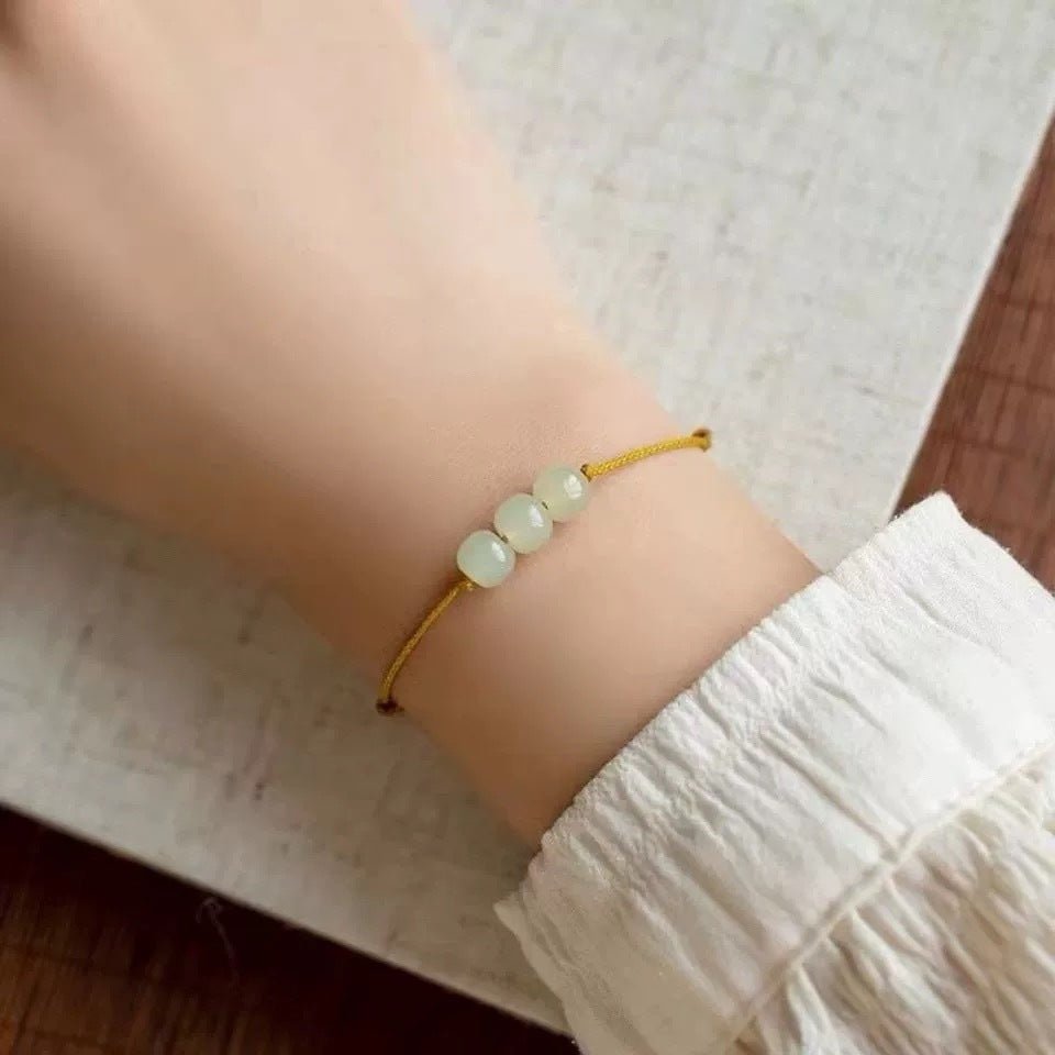 elegant & fashionable jade bead bracelet: hetian jade ball design | star8s