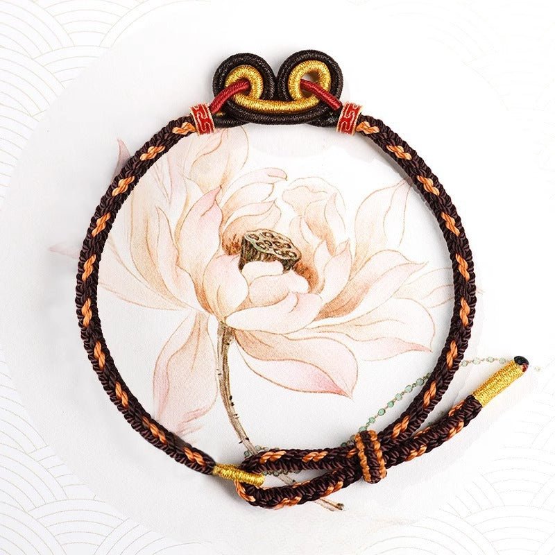 Epic & Lucky Black Agate Bracelets: Black Myth Wukong Woven String Bracelet | STAR8S