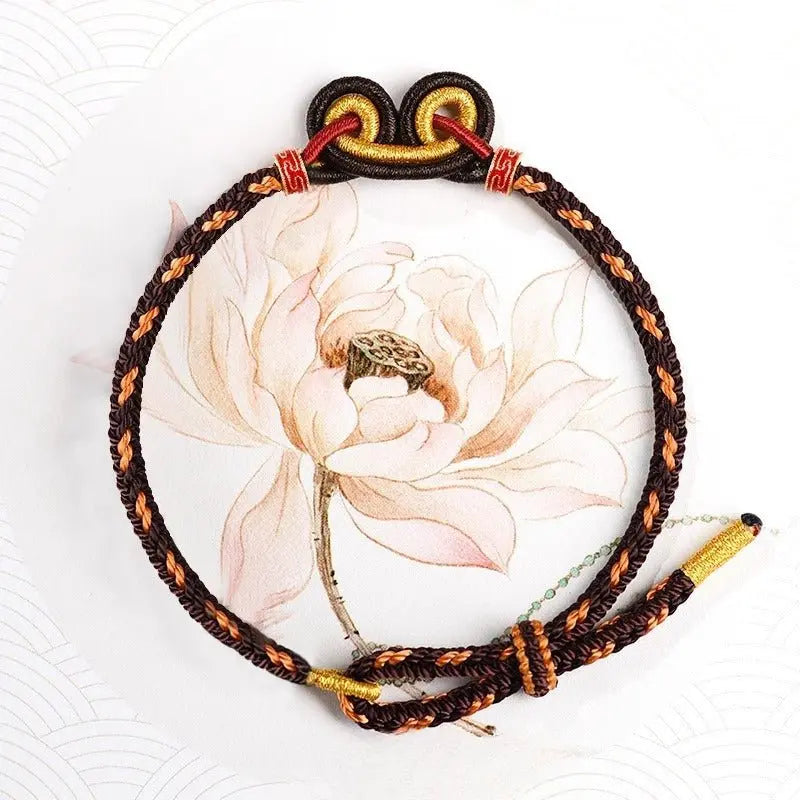 epic & lucky black agate bracelets: black myth wukong woven string bracelet | star8s