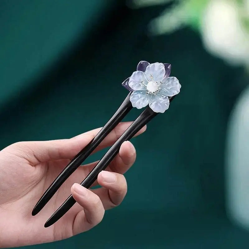 Ethereal Vintage Lily Hairpin for Qipao Hanfu Bun Premium Choice - STAR8S