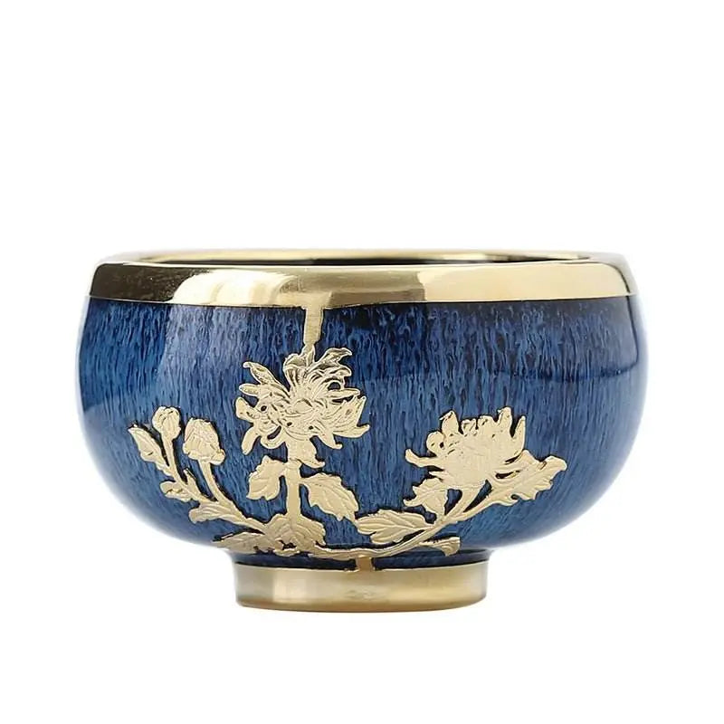 Five Elements Jianzhan Tea Cups – Gold-Inlaid Home Gift, Tea Time Stress-Free Joy & Artistic Recognition - STAR8S