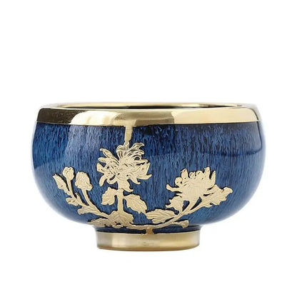 Five Elements Jianzhan Tea Cups – Gold-Inlaid Home Gift, Tea Time Stress-Free Joy & Artistic Recognition - STAR8S