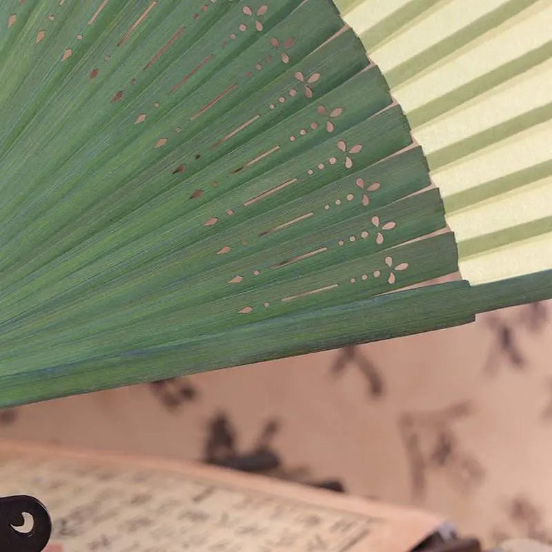folding bamboo plait fan in neo - chinese style, ideal for summer and ancient - style outfits - star8s