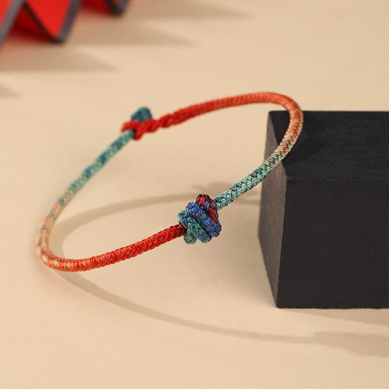 fortune - blessing knot woven bracelet, traditional diy accessory with lucky meaning - star8s
