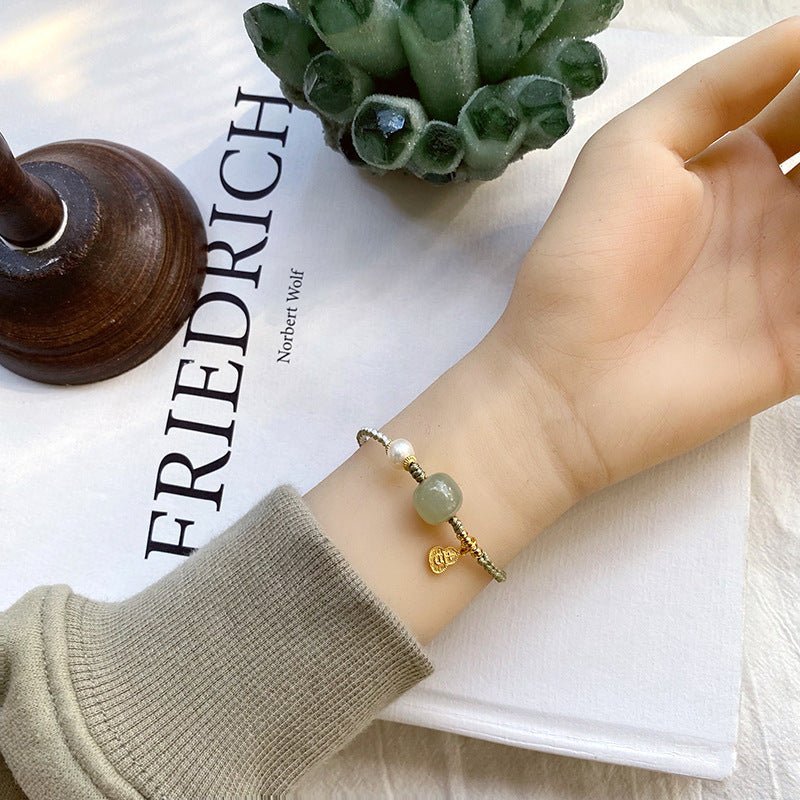 Fresh Jade Stone Bracelet: Adjustable Hetian Jade Jewelry |  STAR8S