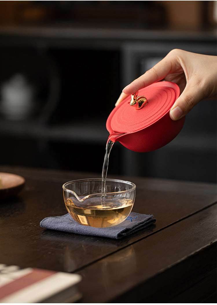 glass quick cup one pot two cups portable travel tea set for outdoor - star8s