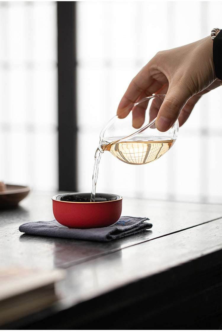 glass quick cup one pot two cups portable travel tea set for outdoor - star8s