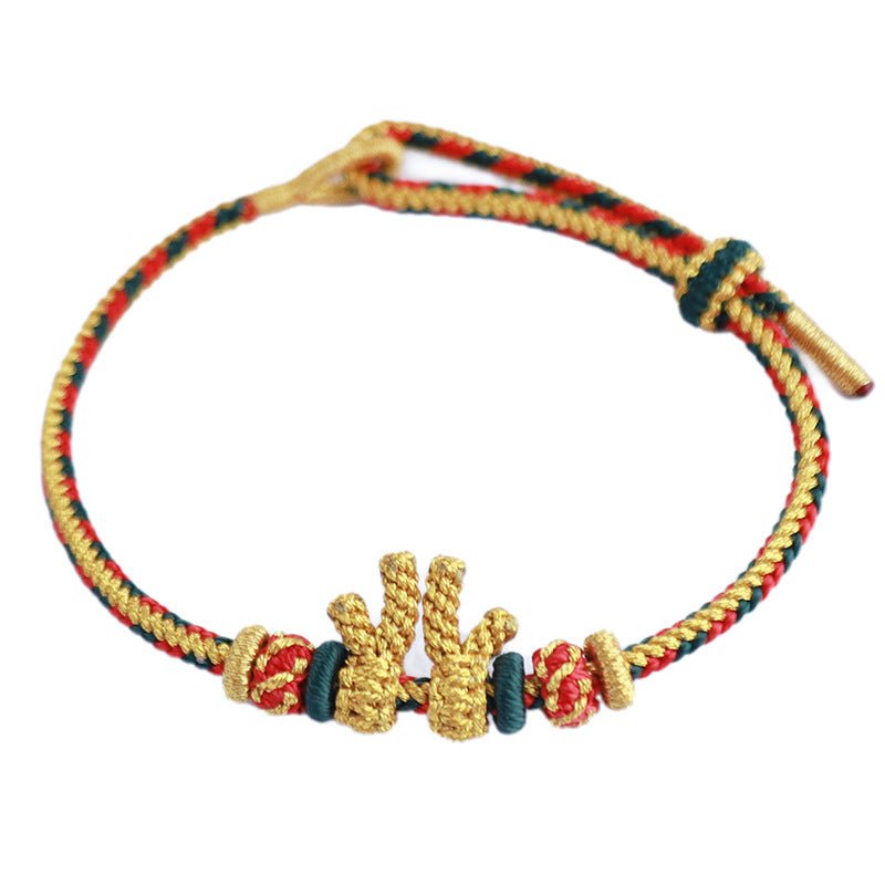 gorgeous & lucky antler red string bracelet: christmas deer women’s bracelet | star8s