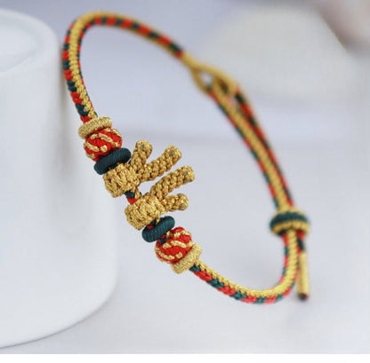 Gorgeous & Lucky Antler Red String Bracelet: Christmas Deer Women’s Bracelet | STAR8S