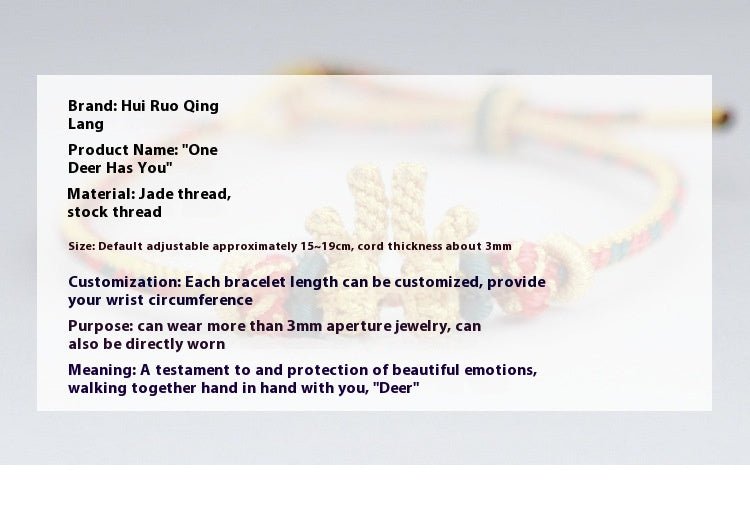 gorgeous & lucky antler red string bracelet: christmas deer women’s bracelet | star8s