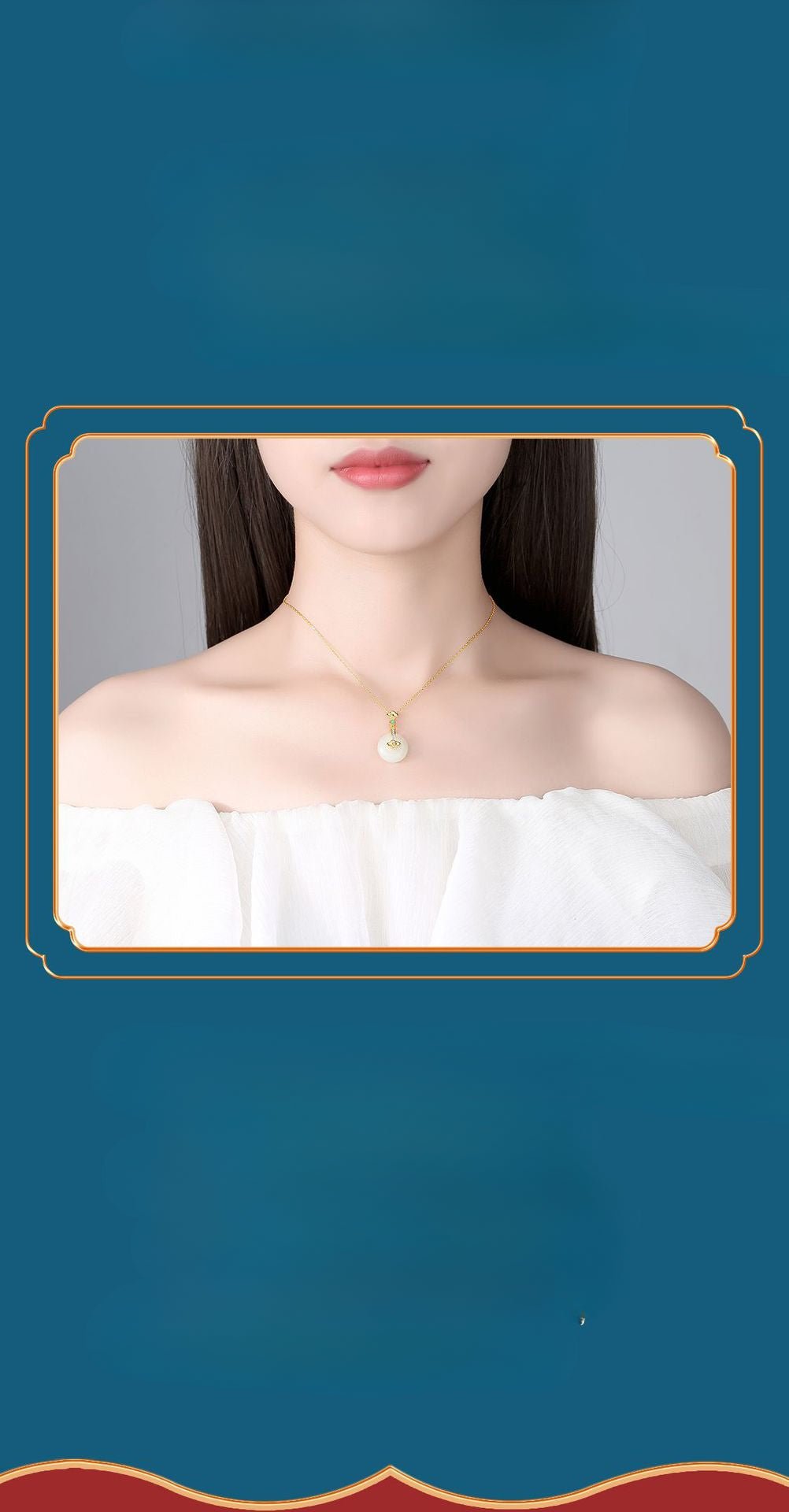 graceful hoop jade necklace: s925 silver safety disc blessings | star8s