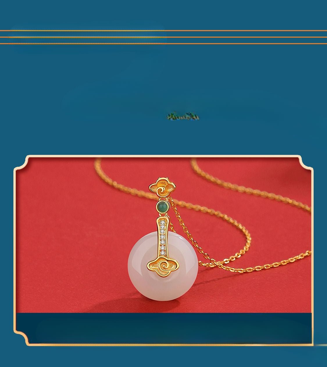 graceful hoop jade necklace: s925 silver safety disc blessings | star8s