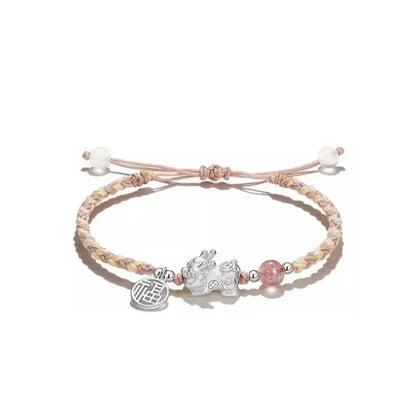 Graceful & Blessed Red String Bracelet Feng Shui: 925 Silver Strawberry | STAR8S