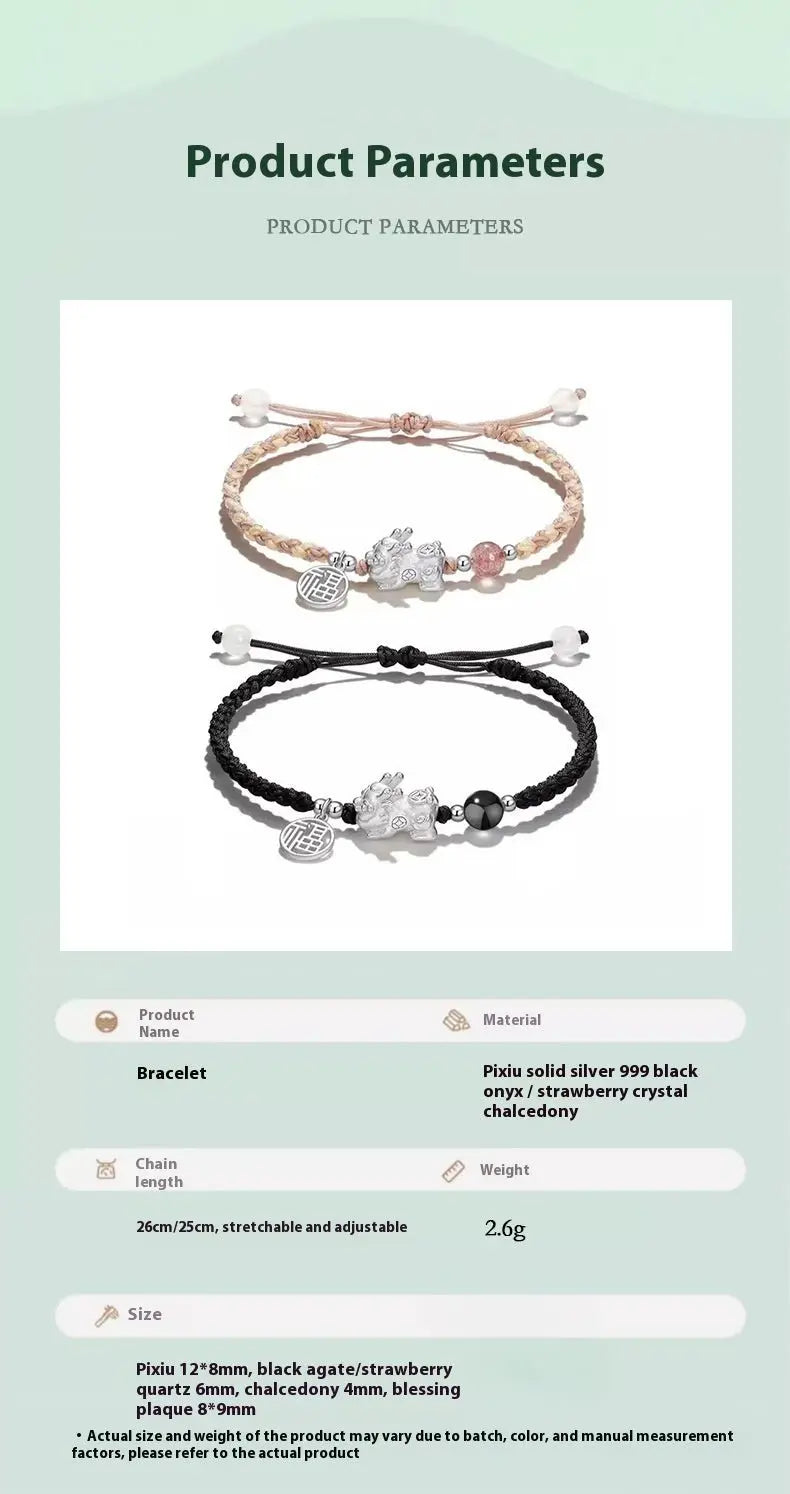 Graceful & Blessed Red String Bracelet Feng Shui: 925 Silver Strawberry | STAR8S