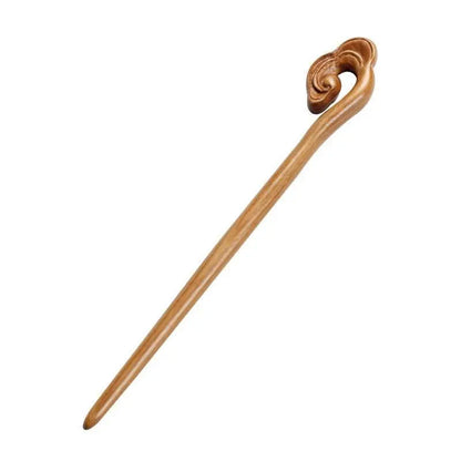 Green Sandalwood Extended Vintage Hairpin for Ethnic Bun Celebrity Style - STAR8S