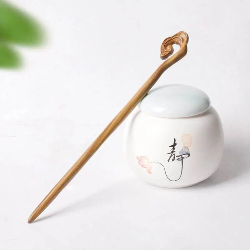 green sandalwood extended vintage hairpin for ethnic bun celebrity style - star8s