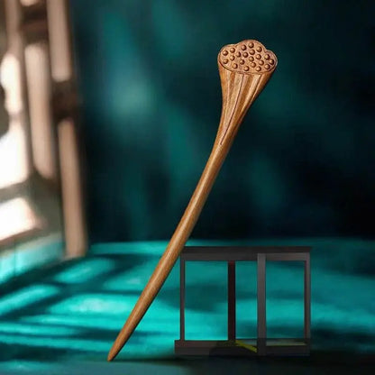 Green Sandalwood Hairpin: Vintage - Modern Style for Elegant Hairstyling - STAR8S
