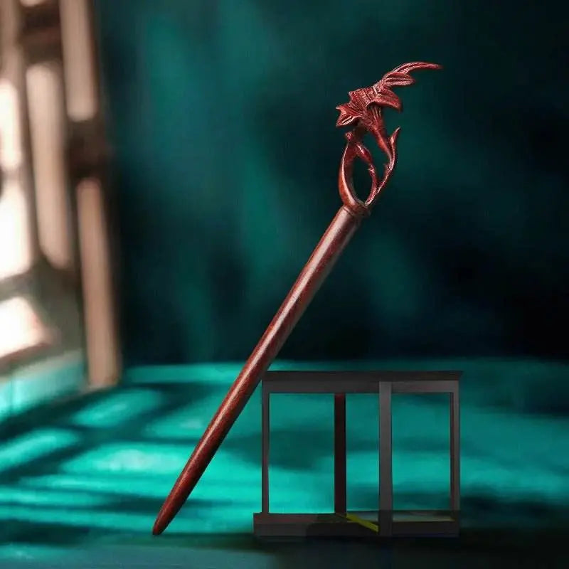 green sandalwood vintage hairpin for hanfu bun gift girlfriend - star8s