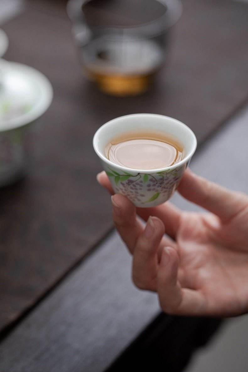 hand painted ceramic kuaike cup portable outdoor gongfu tea gift set - star8s