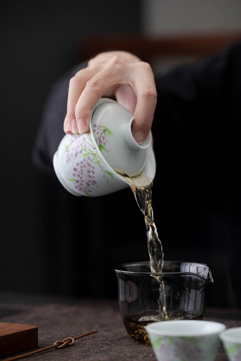 hand painted ceramic kuaike cup portable outdoor gongfu tea gift set - star8s