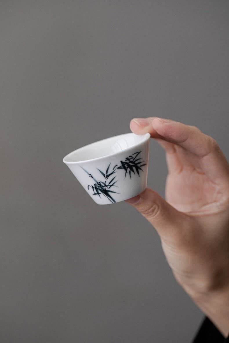 hand painted ceramic kuaike cup portable outdoor gongfu tea gift set - star8s