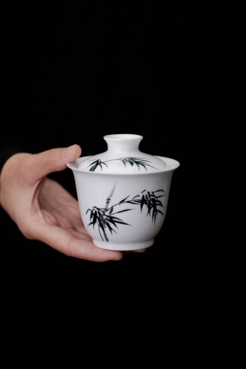 Hand Painted Ceramic Kuaike Cup Portable Outdoor Gongfu Tea Gift Set - STAR8S