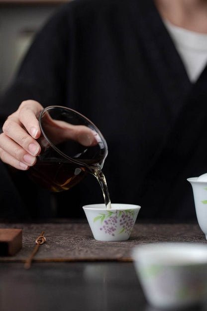 Hand Painted Ceramic Kuaike Cup Portable Outdoor Gongfu Tea Gift Set - STAR8S